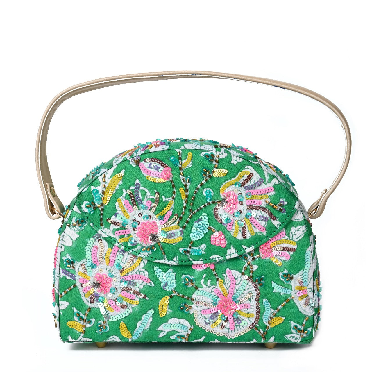 Green Garden Half Moon Bag