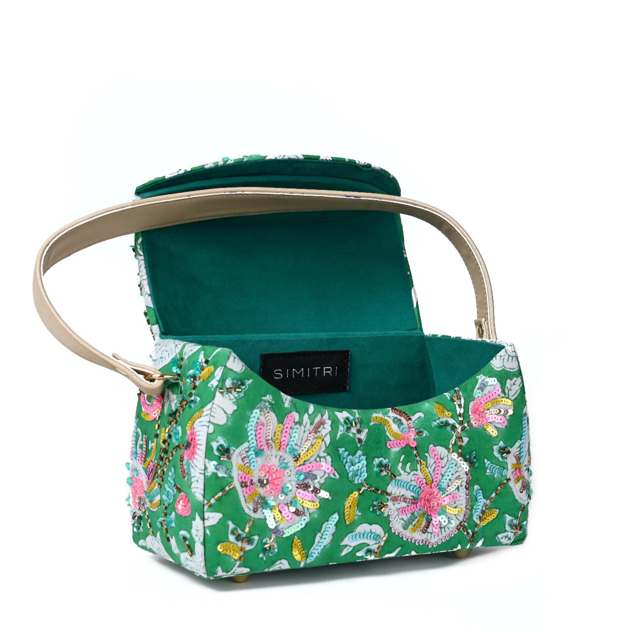 Green Garden Half Moon Bag