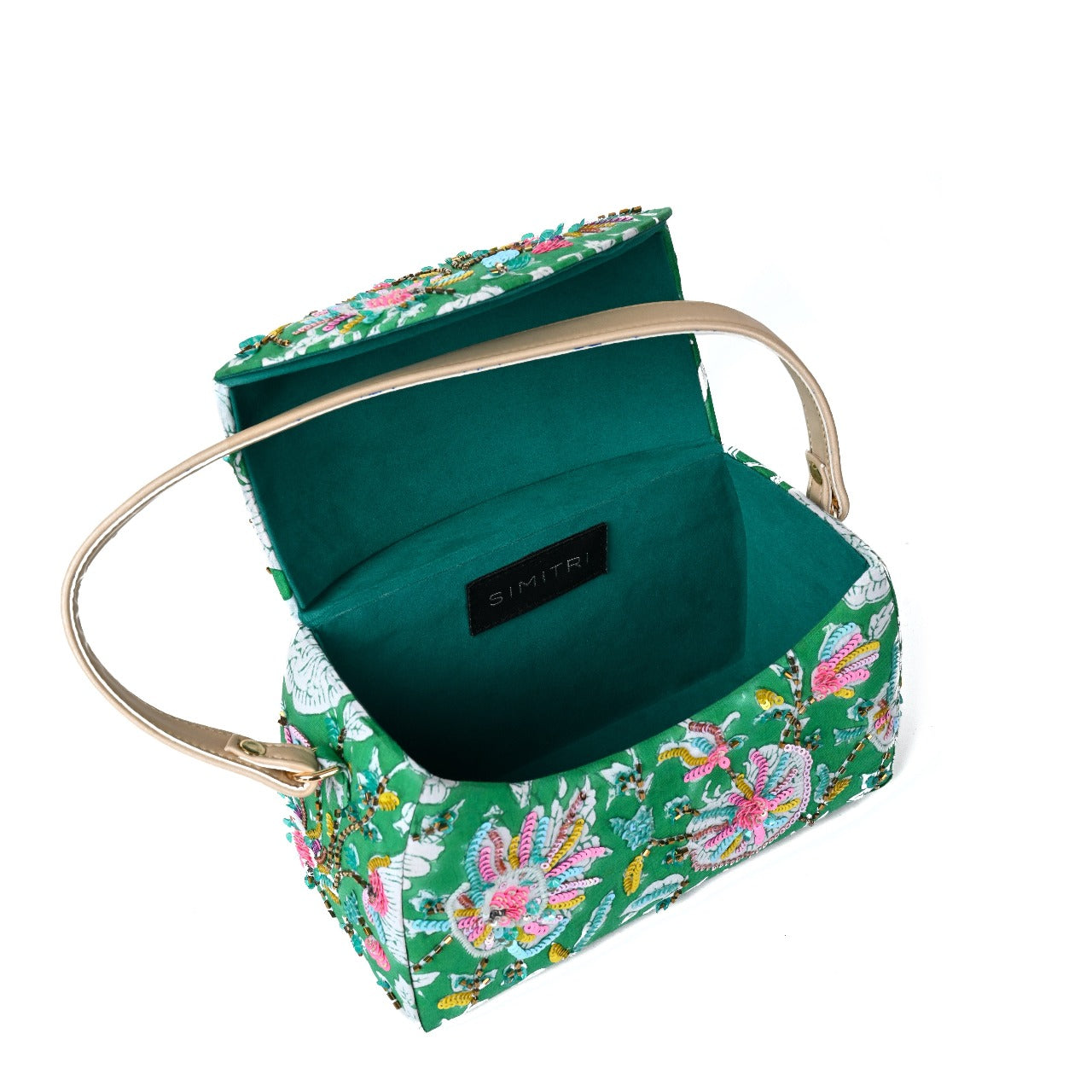 Green Garden Half Moon Bag