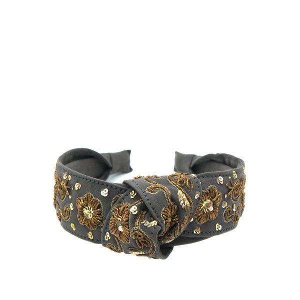 Simitri - Gray Zari Headband