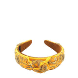 Orange Gold Zari Knotted Headband