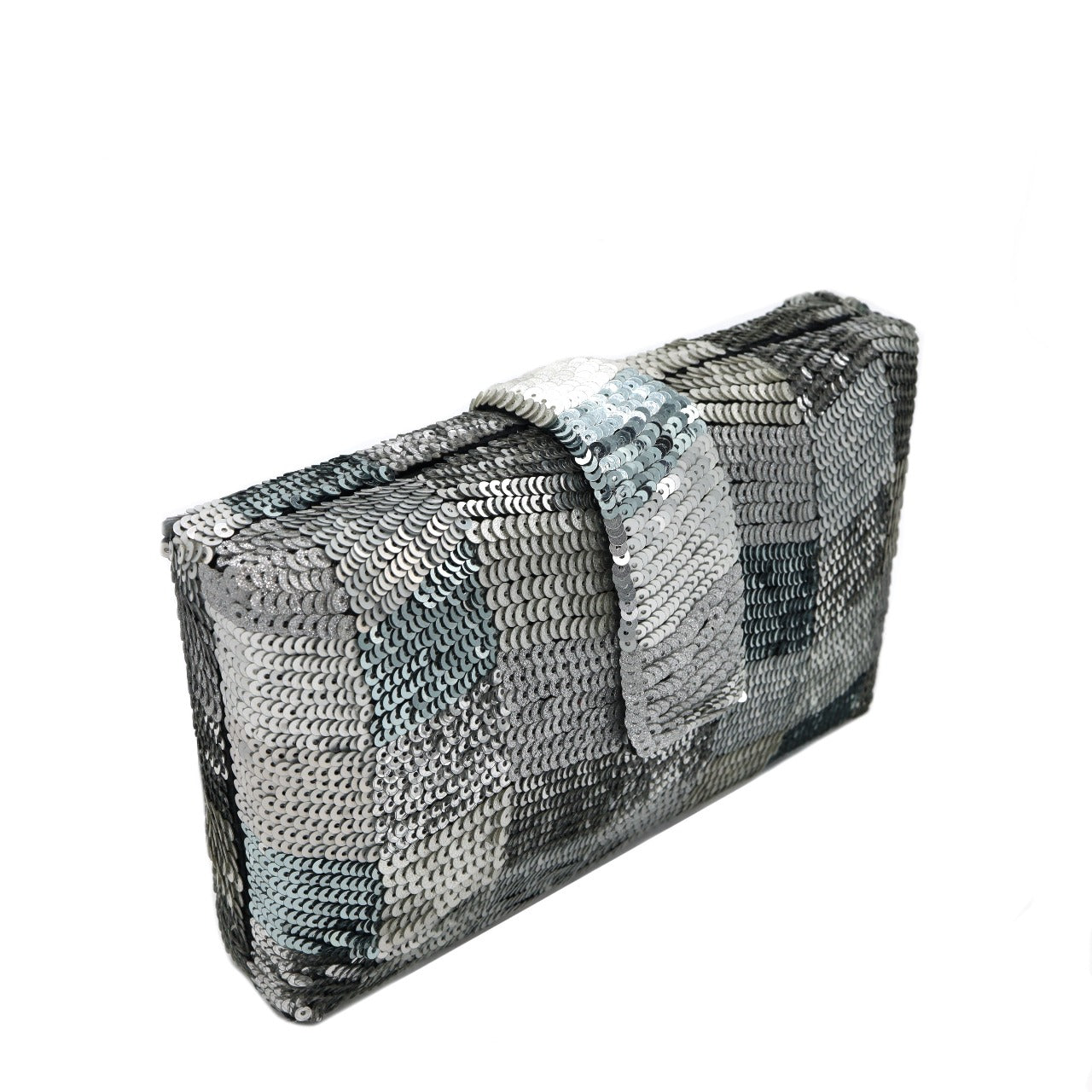 Silver Zigzag Clutch